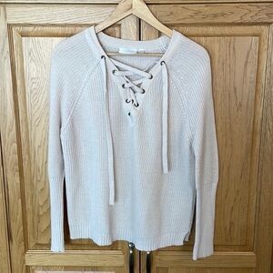 RD Style Lace Up V Neck Sweater size medium